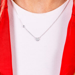 Bailey's Sterling Collection Diamond Heart Pendant Necklace