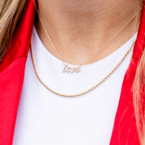 14KT Gold Ball Chain Necklace
