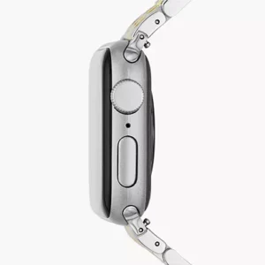 Michele Apple Watch Tri-Tone 18K Gold Plated Bracelet Band