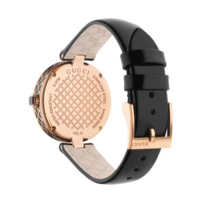 Gucci Diamantissima Black Lacquered Dial Watch