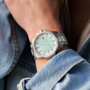Norqain Independence Diamond and Mint Mother of Pearl Dial Watch 40MM