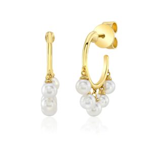 Bailey’s Icon Collection Pearl Drop Hoop Earrings Earrings Bailey's Fine Jewelry