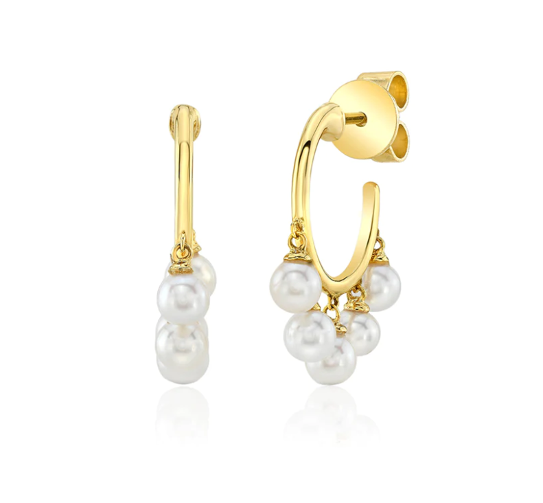 Bailey's Icon Collection Pearl Drop Hoop Earrings