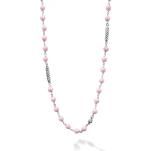 Lagos Pink Caviar Pink Ceramic Beaded Necklace Necklaces & Pendants Bailey's Fine Jewelry