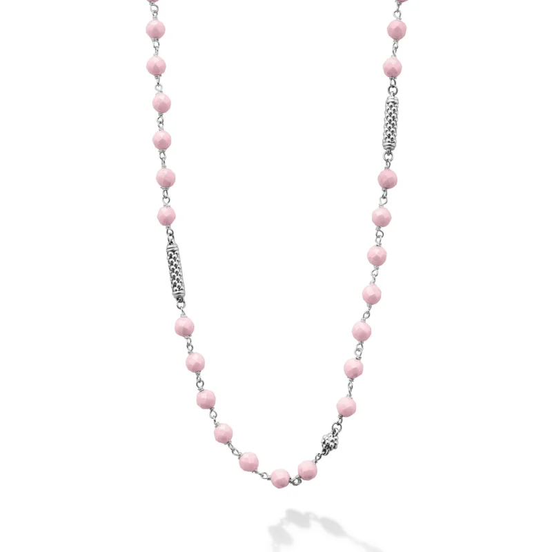 Lagos Pink Caviar Pink Ceramic Beaded Necklace – Bailey's Fine Jewelry