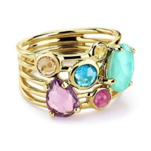 Ippolita Rock Candy Gelato 6-Stone Cluster Ring in 18K Gold Fashion Rings Bailey's Fine Jewelry