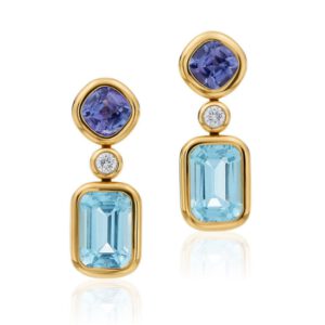 Gumuchian Spectrum Tanzanite and Aqua Earrings Dangle/Drop Earrings Bailey's Fine Jewelry