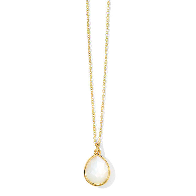 Ippolita Rock Candy Mother of Pearl Mini Teardrop Pendant Necklace in 18K Gold