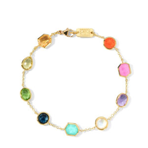 Ippolita Rock Candy 18K Gold Confetti Bracelet in Summer Rainbow