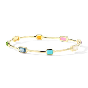 Ippolita Rock Candy 18K Gold Gelato Bangle Bracelet in Summer Rainbow Bangle & Cuff Bracelets Bailey's Fine Jewelry
