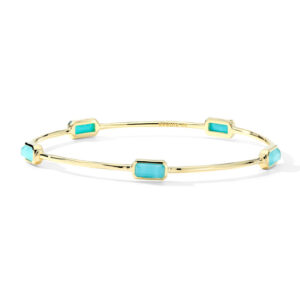 Ippolita Rock Candy 18K Gold Gelato Bangle Bracelet with Turquoise Bangle & Cuff Bracelets Bailey's Fine Jewelry