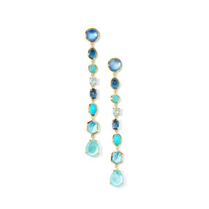 Ippolita Rock Candy Small 8-Stone Linear Drop Earrings in 18K Gold Waterfall Dangle/Drop Earrings Bailey's Fine Jewelry