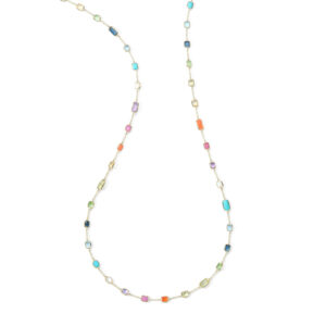 Ippolita Rock Candy Long Gelato Necklace in 18K Gold Summer Rainbow 34.5"