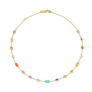 Ippolita Rock Candy Short Gelato Necklace in 18K Gold Summer Rainbow 16-18″ Necklaces & Pendants Bailey's Fine Jewelry