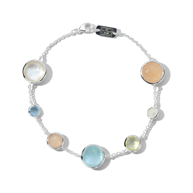 Ippolita Lollipop Sterling Silver Link Bracelet in Calabria with Multi-Stone