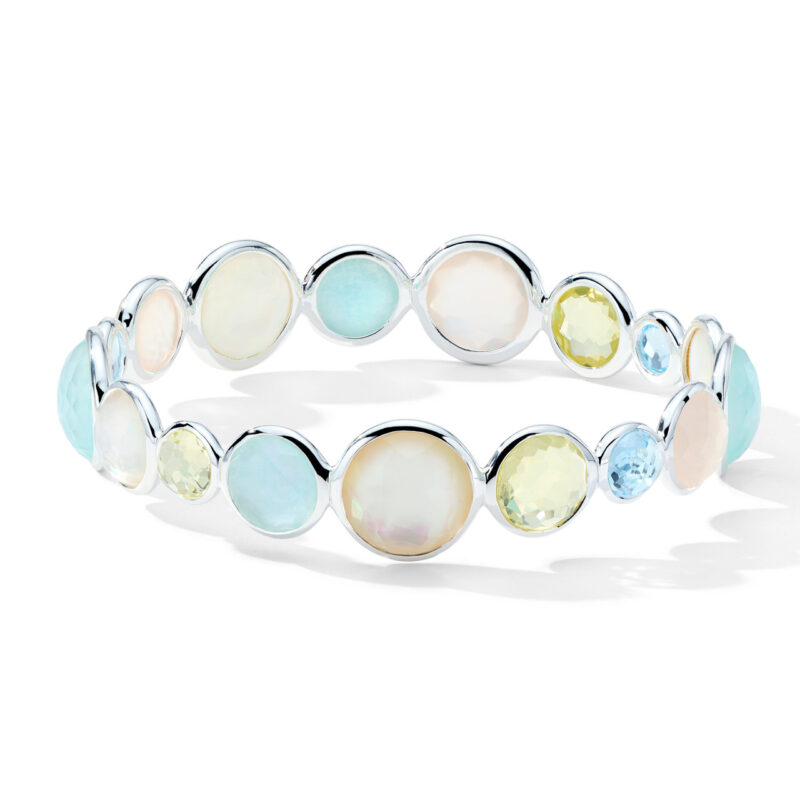 Ippolita Lollipop Sterling Silver Bangle Bracelet in Calabria with Multi-Stone