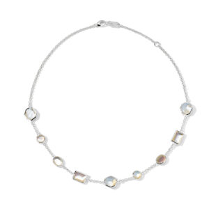 Ippolita Short Mixed-Cut Station Necklace in Sterling Silver