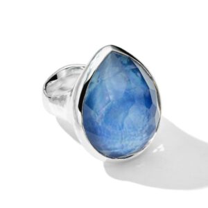 Ippolita Rock Candy Lapis Teardrop Ring In Sterling Silver Fashion Rings Bailey's Fine Jewelry