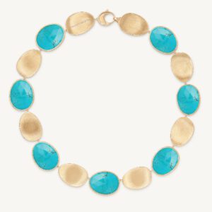 Marco Bicego Lunaria 18K Yellow Gold Turquoise Collar Necklace Collar Necklace Bailey's Fine Jewelry
