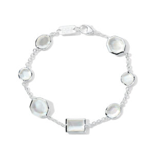 Ippolita Rock Candy Sterling Silver Mixed-Cut Station Bracelet, Mother of Pearl and Rock Crystal Doublet Bracelets Bailey's Fine Jewelry