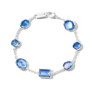 Ippolita Rock Candy Sterling Silver Lapis Mixed-Cut Station Bracelet Bracelets Bailey's Fine Jewelry