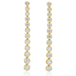 Gumuchian Moonlight Stiletto Bezel Set Diamond Earrings