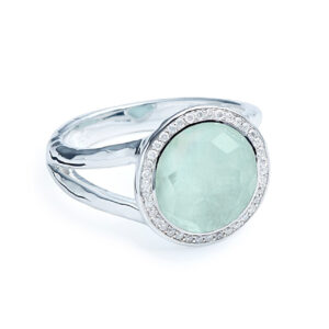 Ippolita Mini Ring in Sterling Silver with Diamonds