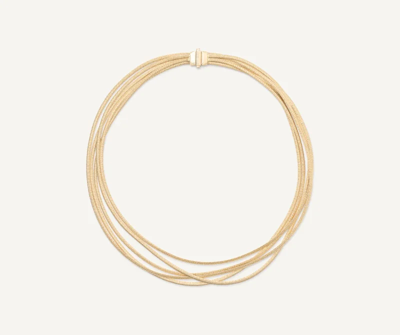Marco Bicego Cairo 18K Yellow Gold 5-Strand Woven Necklace