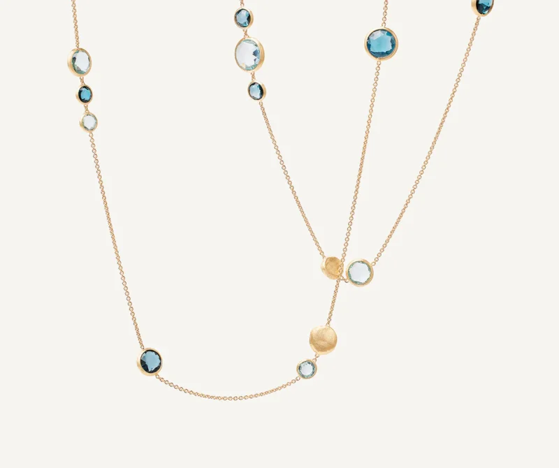Marco Bicego Jaipur Color 18K Yellow Gold Mixed Topaz Necklace