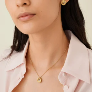 Marco Bicego Jaipur Gold 18K Yellow Gold Floral Diamond Pendant Necklace