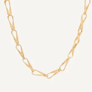 Marco Bicego Marrakech Onde 18K Yellow Gold Twisted Double Coil Link Necklace