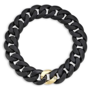 Roberto Demeglio 18K Groumette Matte Black Ceramic Bracelet Bracelets Bailey's Fine Jewelry