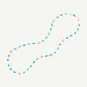 Marco Bicego Siviglia 18K Yellow Gold Necklace with Turquoise, Long